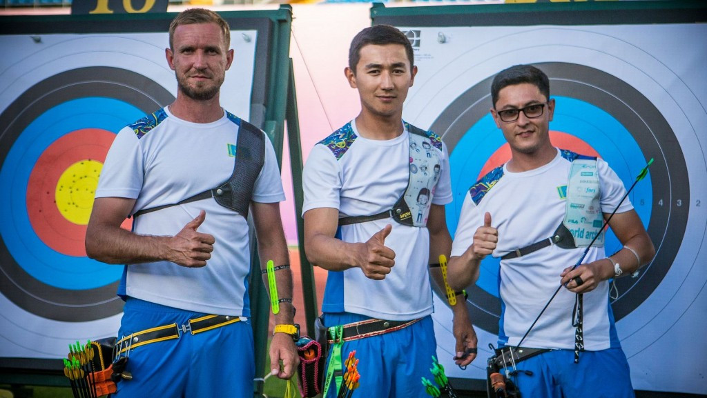 Kazakhstan reached the men's recurve final, ensuring a maiden World Cup podium finish ©World Archery