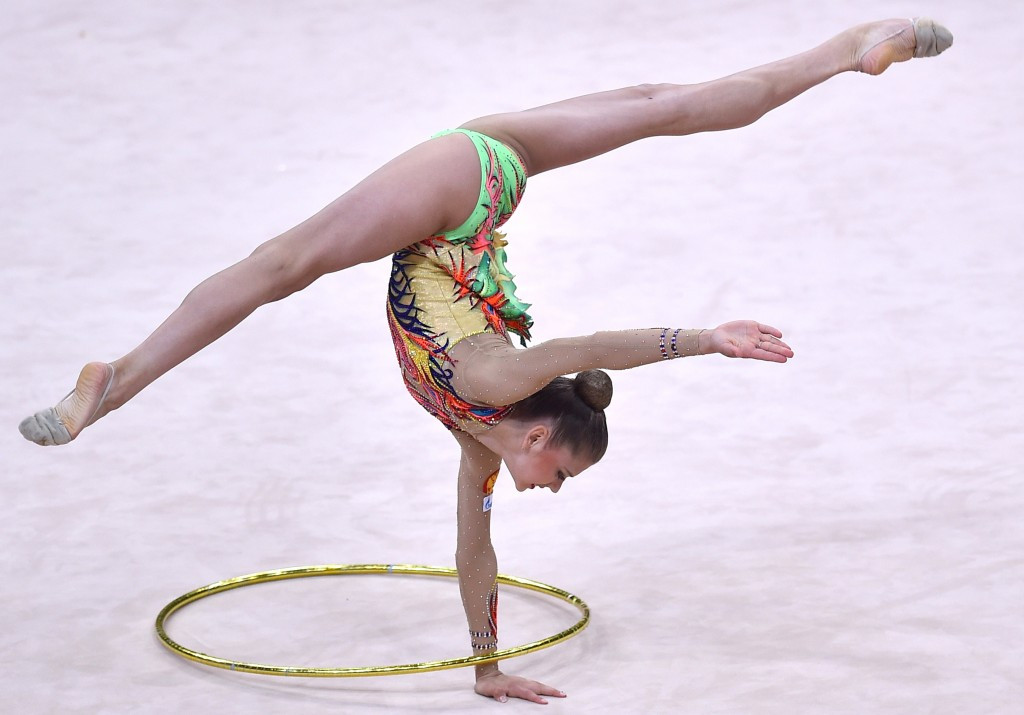 Russia's Aleksandra Soldatova finished top of the hoop standings ©Getty Images