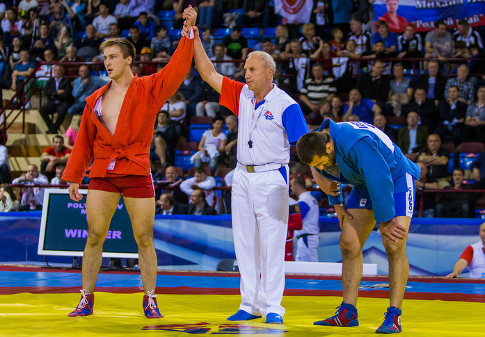Russia's other triumph came courtesy of Michail Polyanskov, who edged Georgia’s Paata Ghviniashvili in the men's 90kg final ©FIAS