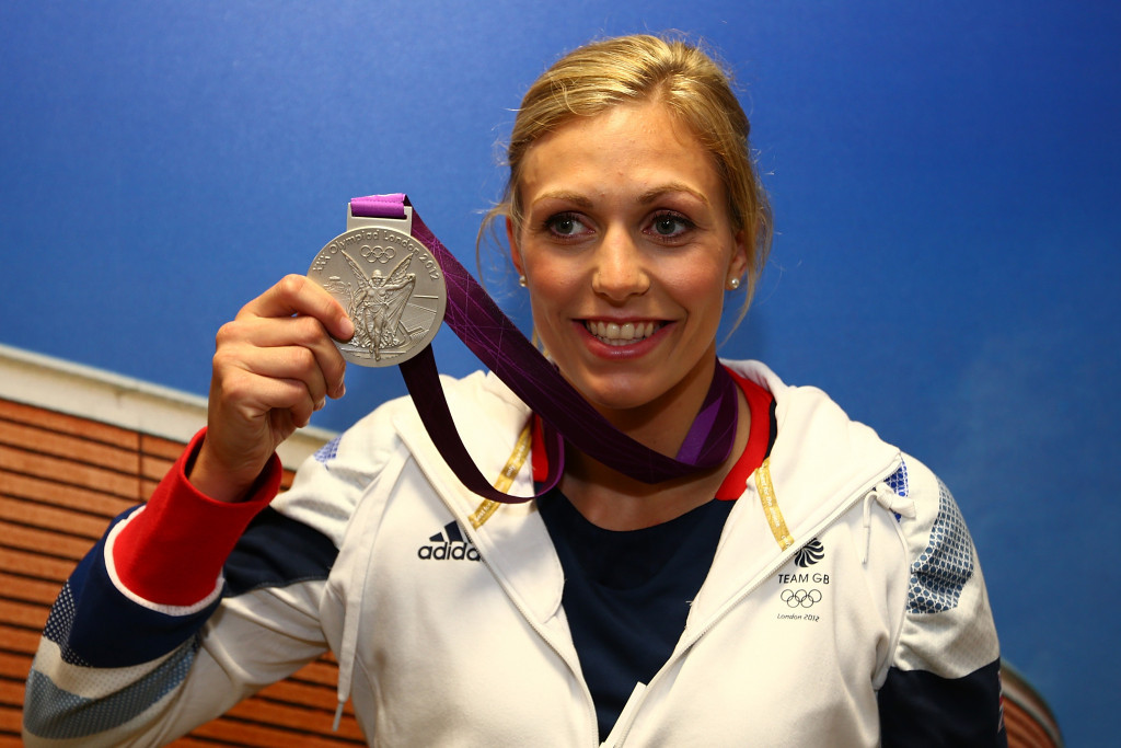 Gemma Gibbons with the silver medal she won at the London 2012 Olympic Games ©Getty Images