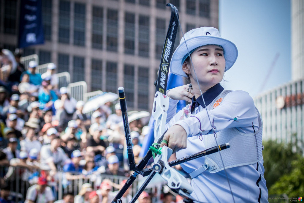 Ki Bo Bae beat her South Korean team-mate to win the women's competition ©World Archery