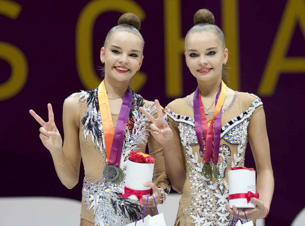 Dina and Arina Averina evenly shared four gold medals today ©UEG