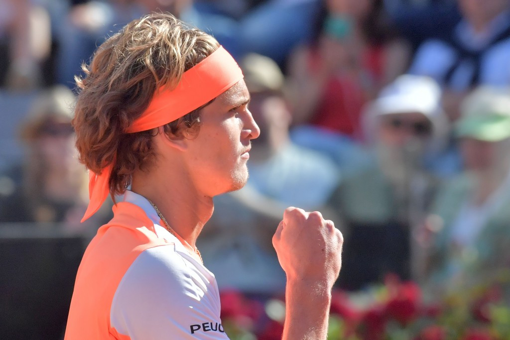 Germany’s Alexander Zverev registered a shock win over world number two Novak Djokovic in today's Rome Masters final ©Getty Images