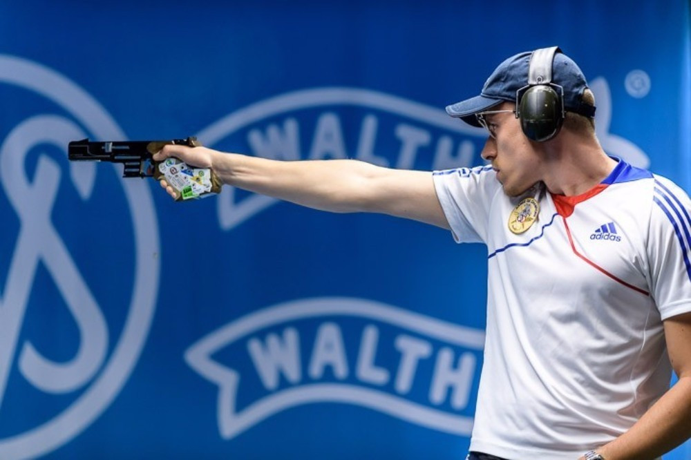 Jean Quiquampoix secured an impressive win in the 25m rapid fire pistol event ©ISSF