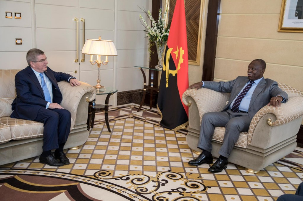 IOC President Thomas Bach has met with Angola vice-president Manuel Domingos Vicente in Luanda ©IOC/Greg Martin