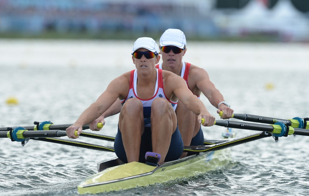 Great Britain claimed 26 Olympic medals under Dame Di Ellis' chairmanship, including women's double sculls gold for Anna Watkins and Dame Katherine Grainger at London 2012 ©Getty Images