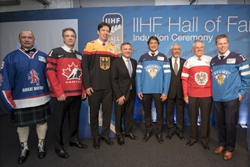 The Hall of Fame Ceremony took place as the IIHF World Championships drew to a close ©IIHF