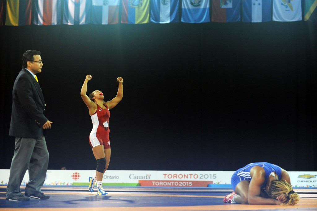 Canada's Braxton Stone secured gold in the women's  63 kilogram freestyle final ©AFP/Getty Images