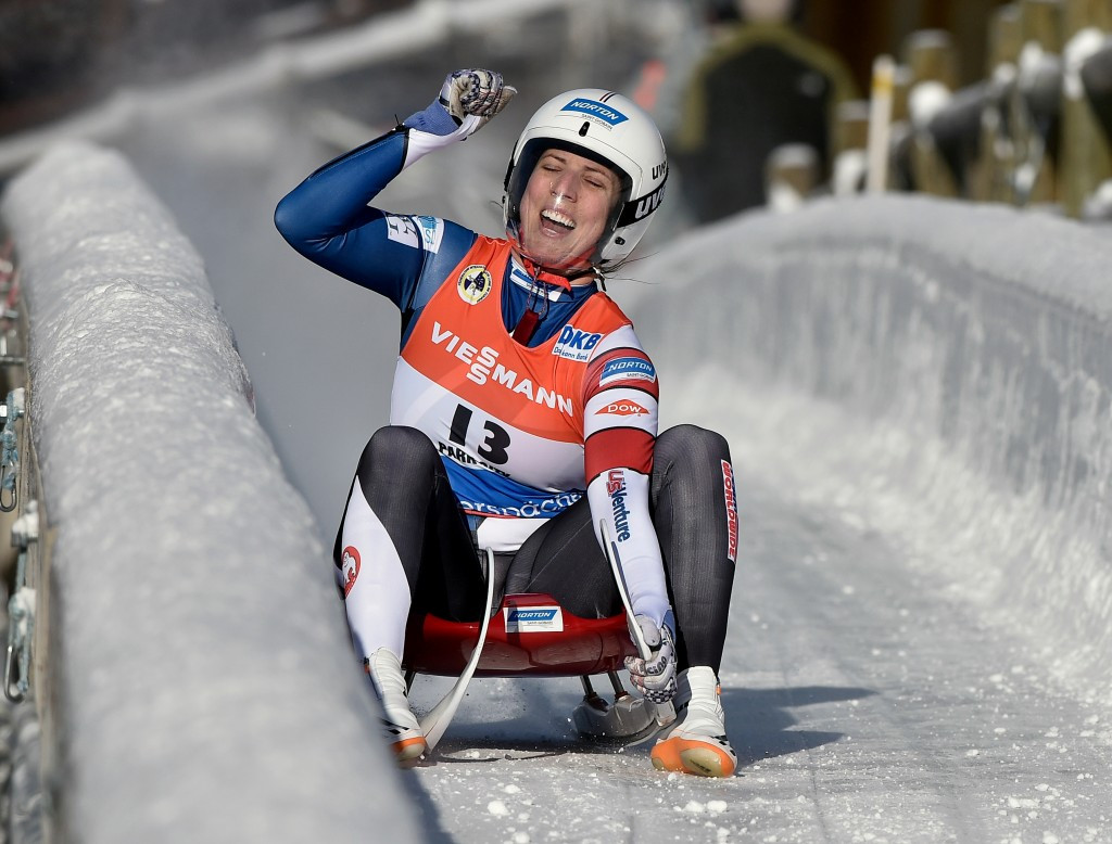 Sochi 2014 bronze medallist Erin Hamlin is in the women's group ©Getty Images