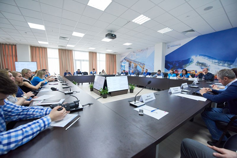 Winter Universiade Organising Committee officials meet to share ideas at debrief