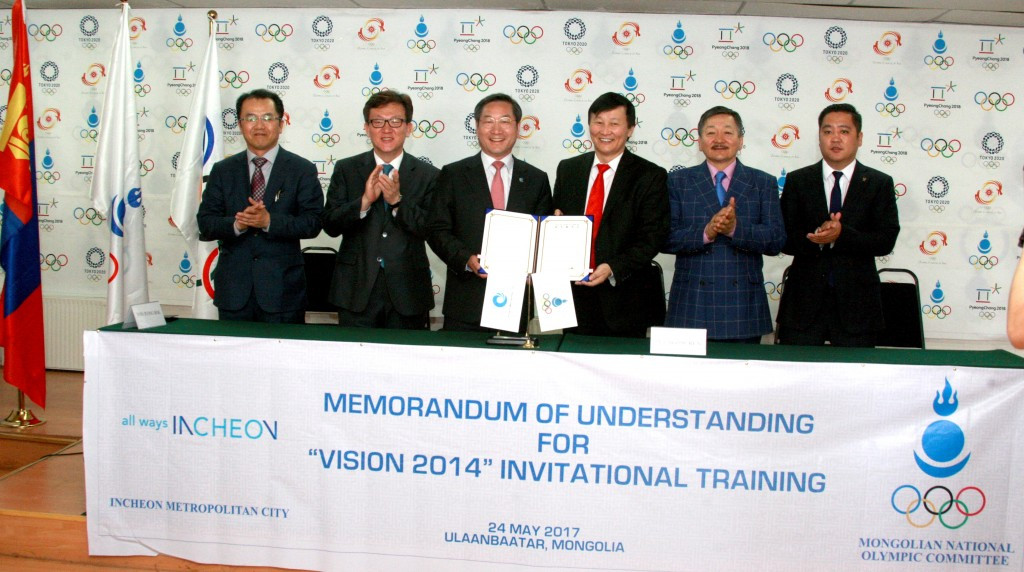 Mongolian National Olympic Committee sign MoU with Incheon