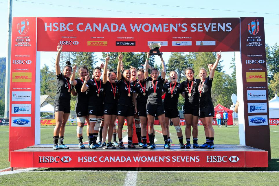 New Zealand moved to the brink of clinching the overall title as they won the Women's World Rugby Sevens Series event in Langford ©World Rugby
