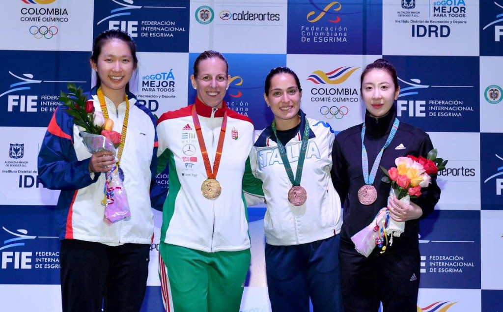 Olympic champion Emese Szász of Hungary continued her dominance of the épée discipline as she secured the gold medal in the women's event ©FIE