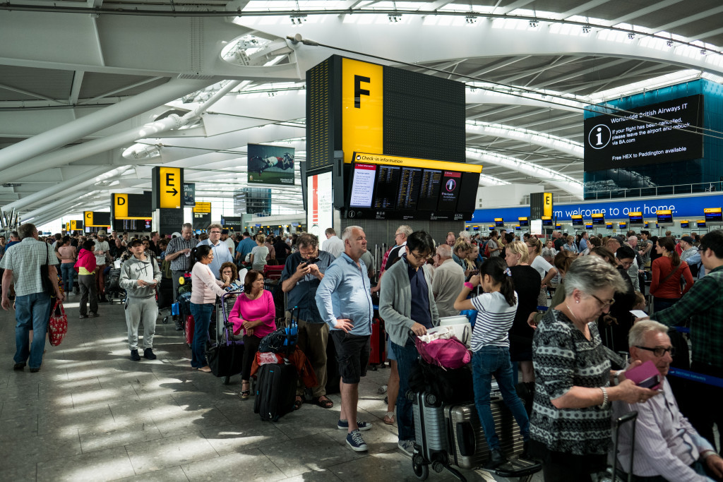 There were queues almost the length of Terminal 5 at one stage yesterday at Heathrow Airport ©Getty Images