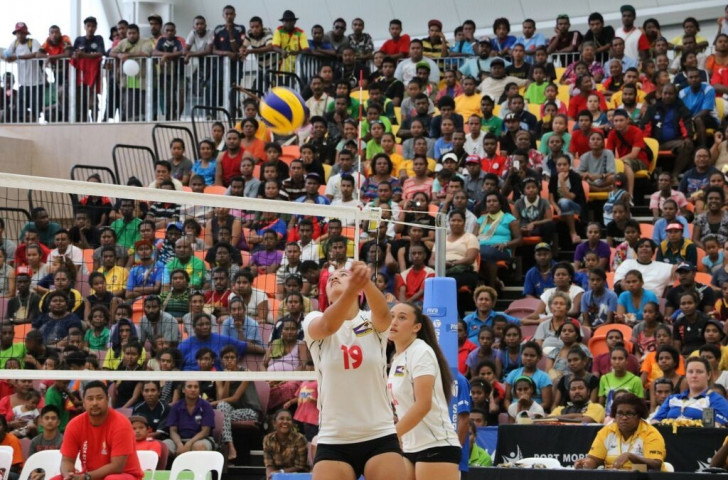 American Samoa won the women’s volleyball gold medal match against Tahiti ©Daure Lota/Games News Service