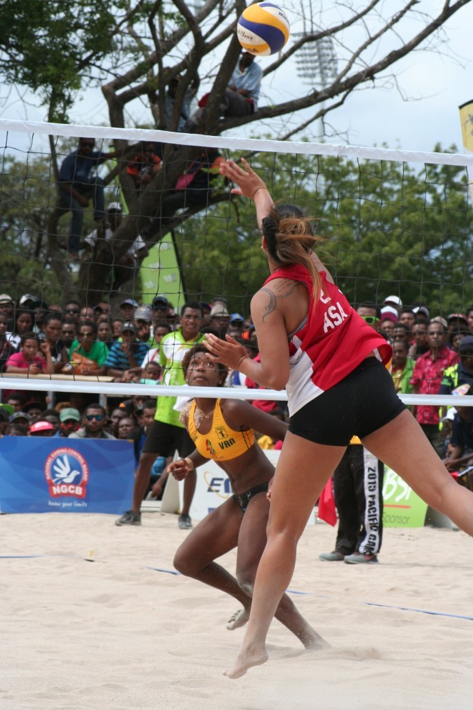 American Samoa beat Vanuatu in three sets to take women’s beach volleyball gold ©Games News Service 