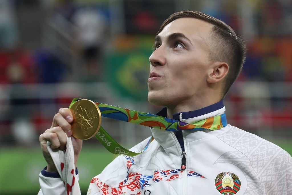 Uladzislau Hancharou won Belarus' only Olympic gold medal at Rio 2016, in the trampoline ©Getty Images