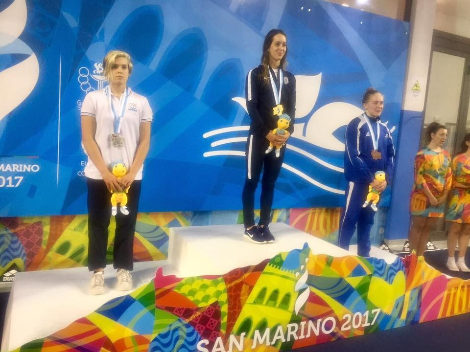 Monaco's Tiffany Pou came out on top in the women's 200m butterfly ©San Marino 2017 GSSE/Facebook