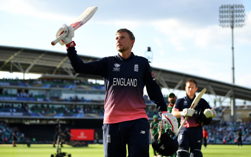 Root century sees England start ICC Champions Trophy with easy win