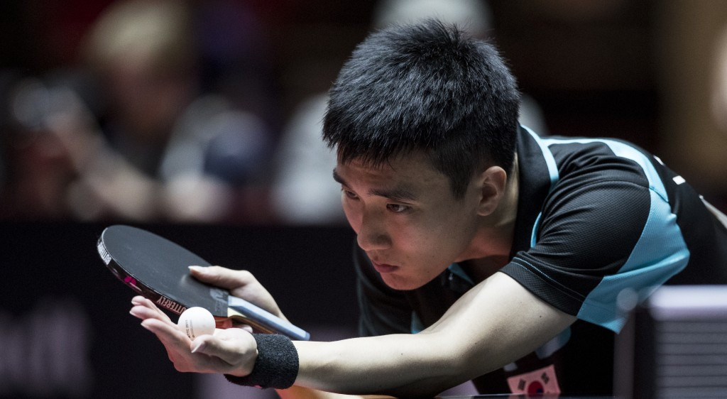 Lee Sang-su of South Korea produced a shock win today at the World Table Tennis Championships over 2011 and 2013 winner Zhang Jike ©Getty Images