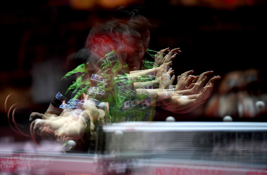 A multiple exposure photo showing Japan´s Miu Hirano mid-shot ©Getty Images