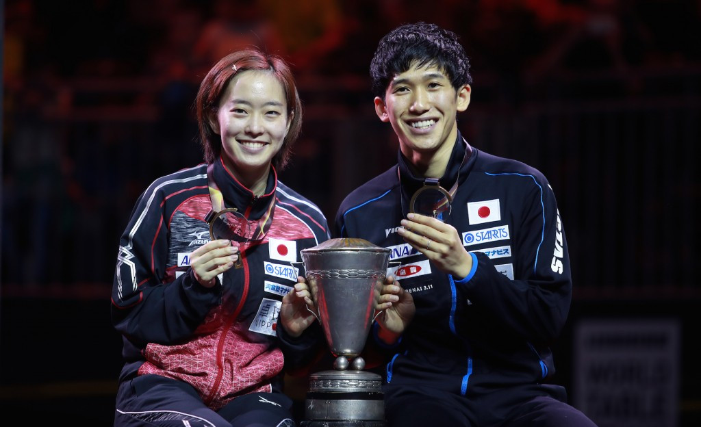 Maharu Yoshimura and Kasumi Ishikawa of Japan claimed the first gold medal of the week in the mixed doubles ©ITTF