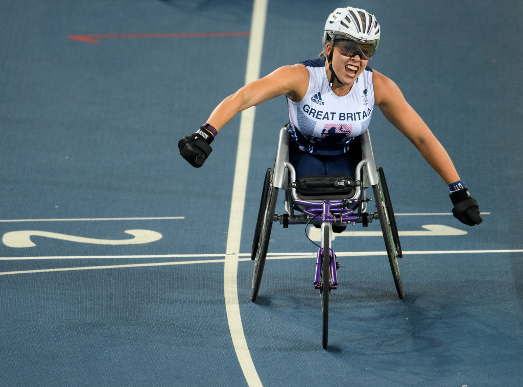 Great Britain’s Hannah Cockroft  smashed the women’s 1,500m T34 world record ©Getty Images