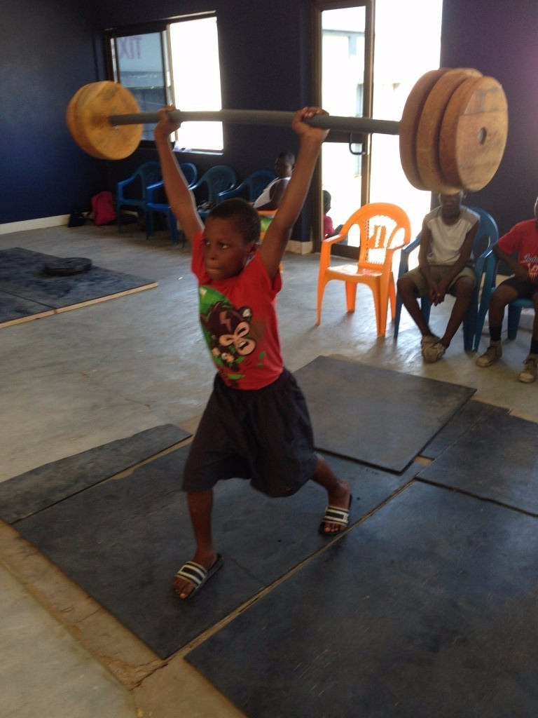 Weightlifting is a sport on the rise among Ghana's youth ©Brian Oliver