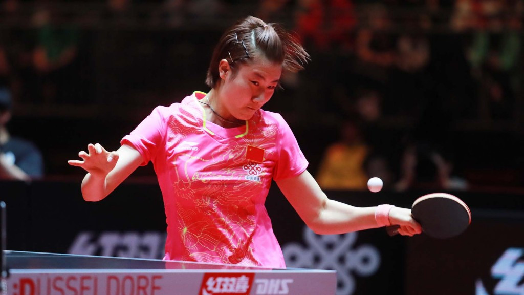 Ding Ning battled to victory in the women's singles World Championship final ©ITTF
