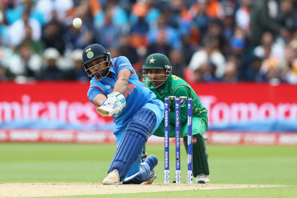 Rohit Sharma top scored for India with 91 runs as they beat neighbours Pakistan at Edgbaston ©Getty Images
