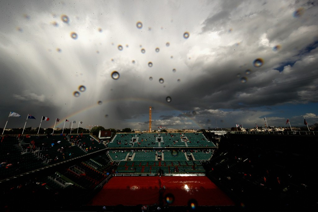 Both men’s quarter-finals were postponed due to rain ©Getty Images