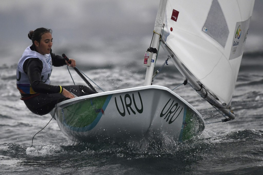 Uruguay's Dolores Moreira tops the laser radial leaderboard ©Getty Images