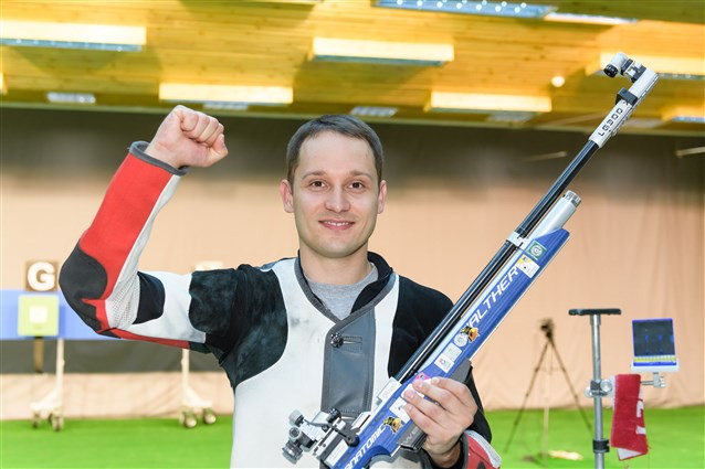 Milutin Stefanovic of Serbia also claimed a gold medal today ©ISSF