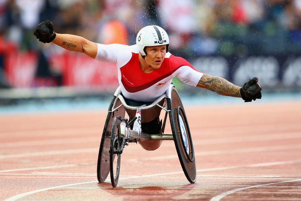 David Weir won the men's 1,500m T54 at Glasgow 2014 ©Getty Images