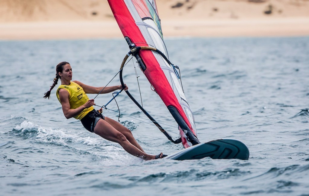 Patrcia Freitas is first in the women's RS:X ©World Sailing