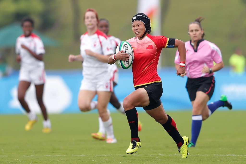 China won bronze in the girls' rugby sevens event at the Nanjing 2014 Youth Olympic Games ©Getty Images