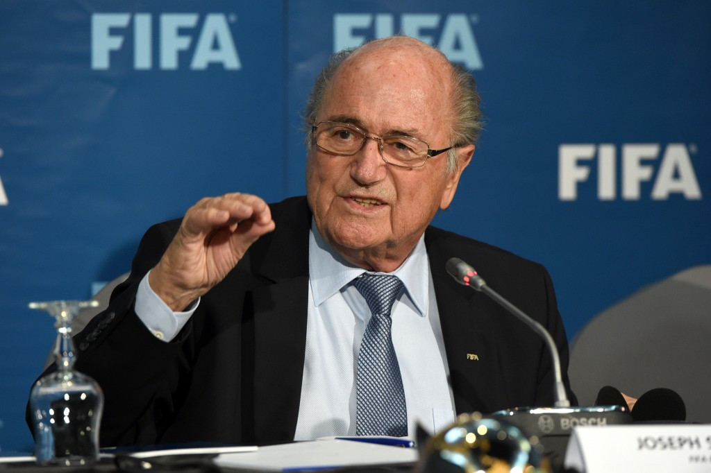 Sepp Blatter, who as FIFA President in 2014 warned that Russia might need to reduce its total of stadiums to stage the 2018 World Cup finals from 12 to 10 ©Getty Images 