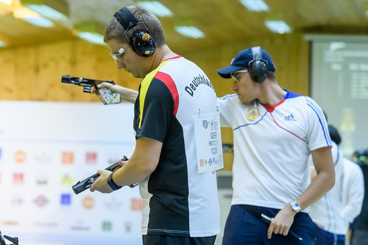 Christian Reitz finished with 35 hits at the Gabala Shooting Club ©ISSF