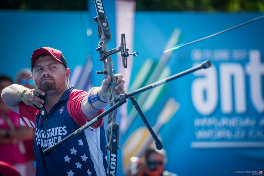 Rio 2016 bronze medallist Brady Ellison was a beaten finalist ©World Archery