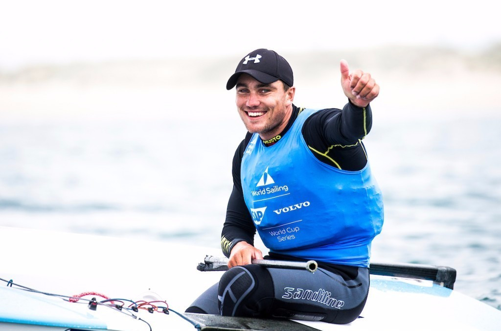 Ben Cornish won the men's finn title on the final day of the Sailing World Cup Final in Santander ©World Sailing