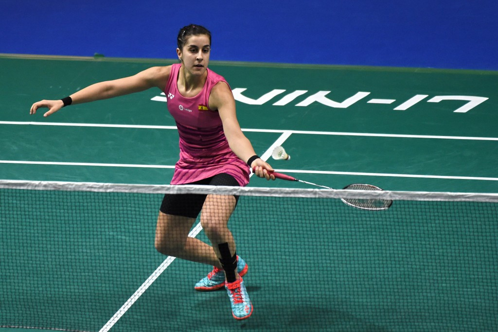 Olympic champion Carolina Marin crashed out at the first round stage ©Getty Images