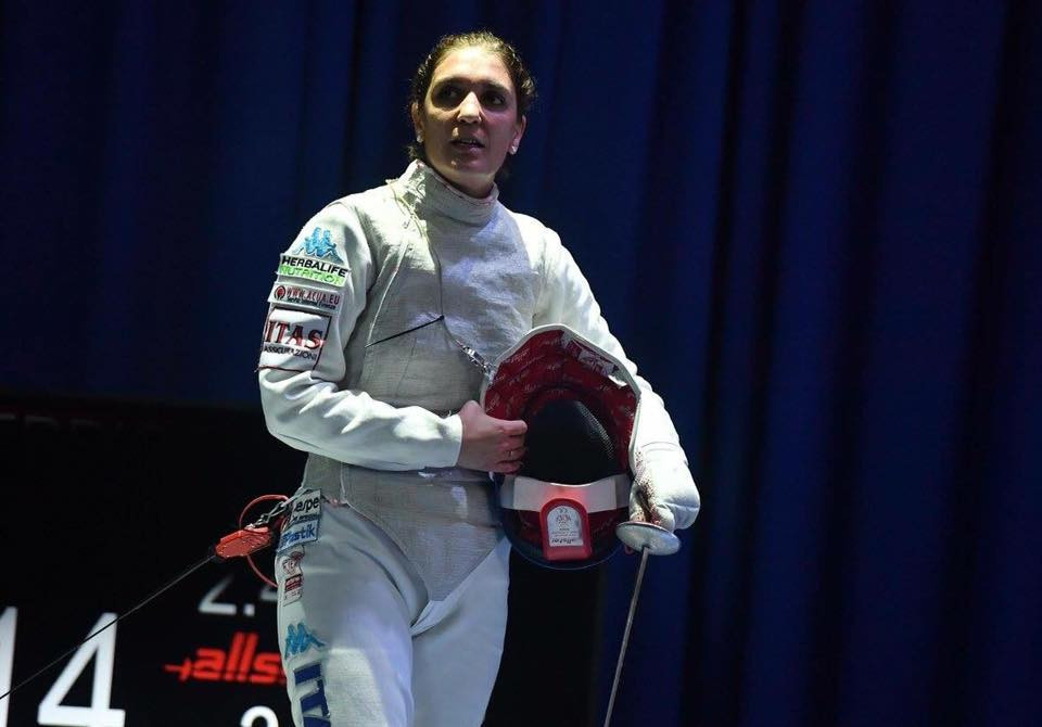 Arianna Errigo won her second consecutive women's foil title in Tbilisi ©European Fencing/Facebook