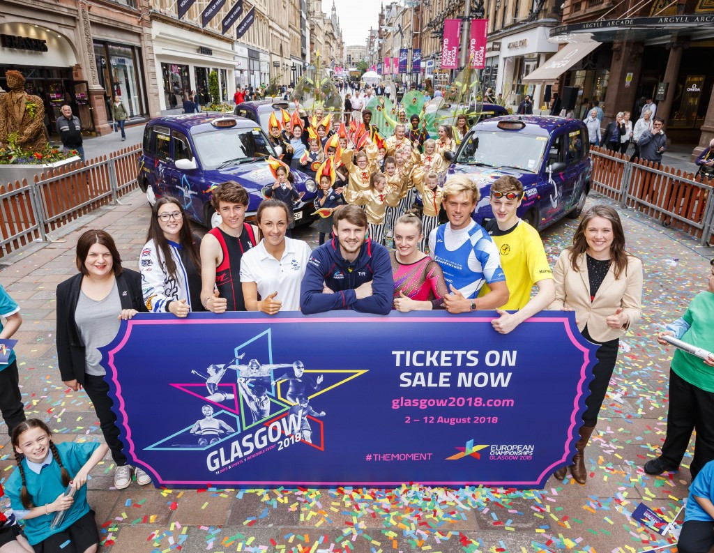 Tickets for the Glasgow 2018 European Championships are now on public sale following a launch event in the Scottish city ©Glasgow 2018