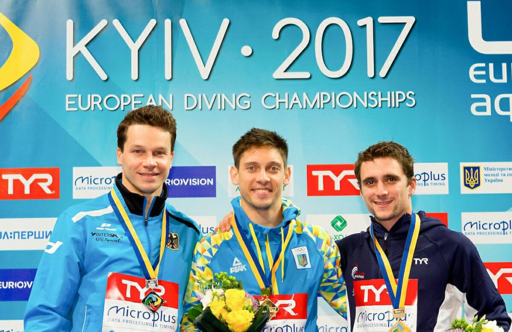 Ukraine’s Illya Kvasha made it seven men’s one metres springboard titles at European Diving Championships today ©LEN EuropeanAquatics/Twitter