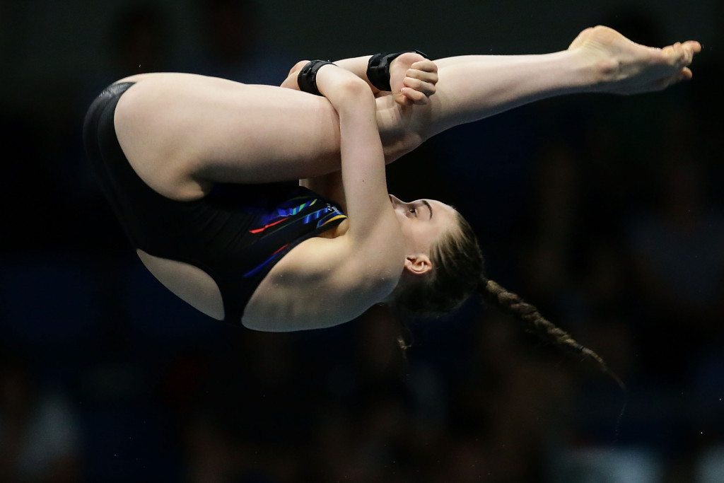 Great Britain's Ruby Bower partnered Phoebe Banks to victory in the women's 10m synchronised platform event ©Getty Images
