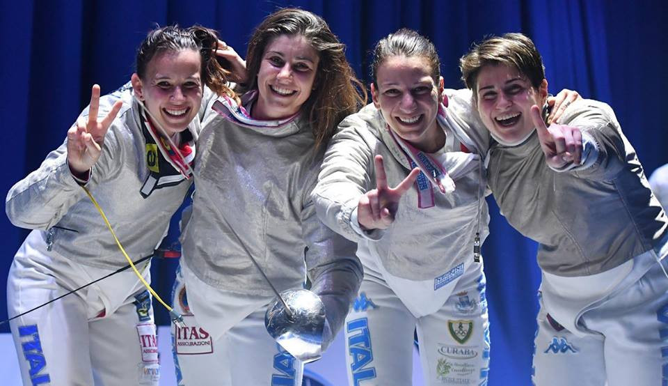 Italy won gold in the women's team sabre event ©FIE/Facebook