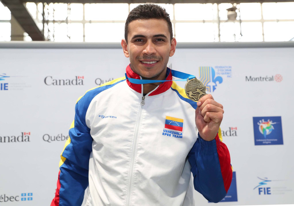 Venezuela's Ruben Limardo Gascon won gold in the men's individual épée event ©FIE/Facebook/Devin Manky