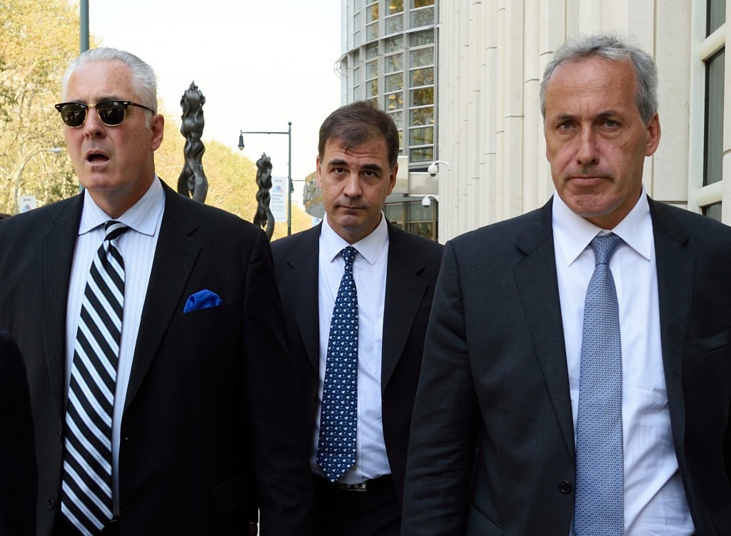 Alejandro Burzaco, centre, pleaded guilty to charges of racketeering conspiracy, wire fraud conspiracy and money laundering conspiracy in 2015 ©Getty Images