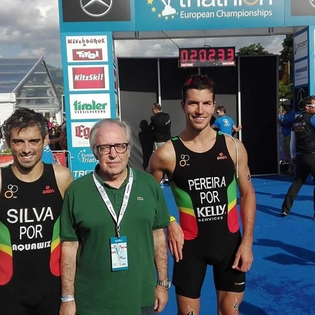 Portugal's Joao Pereira, right, won the men's elite race today ©Portuguese Olympic Committee