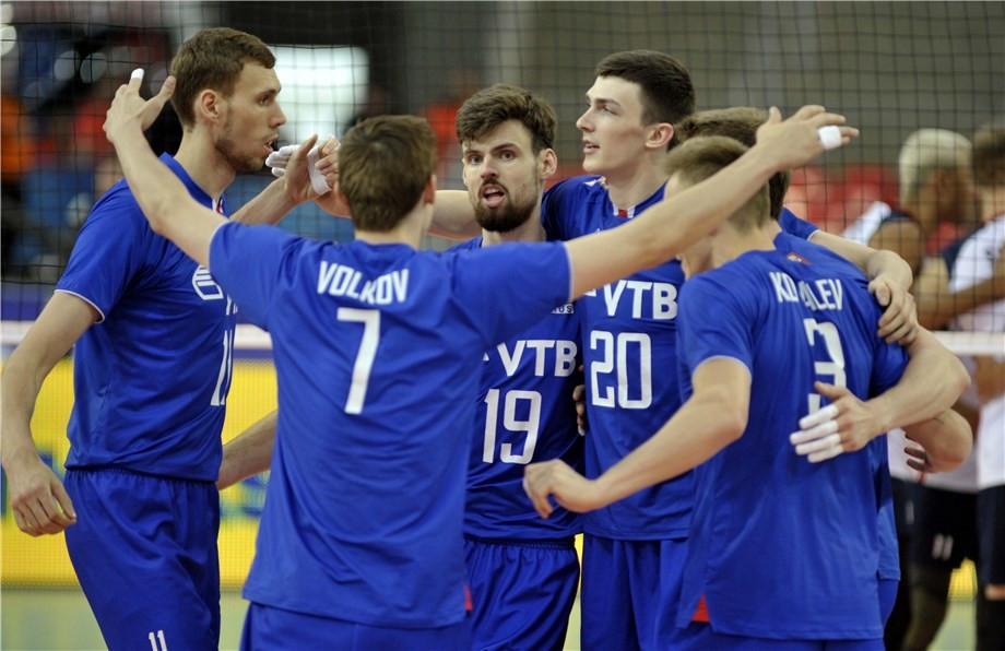 Russia beat Olympic bronze medallists the United States in a five-set thriller ©FIVB